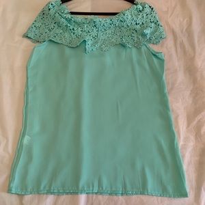 Juniors Mint Green Top